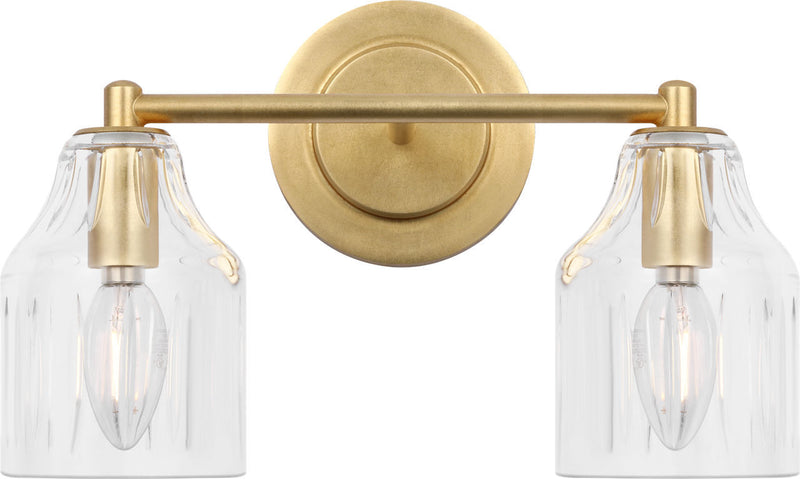 Visual Comfort Studio AV1012GD Two Light Bath, Gild/Gild