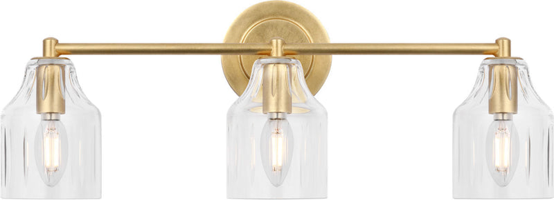 Visual Comfort Studio AV1013GD Three Light Bath, Gild/Gild