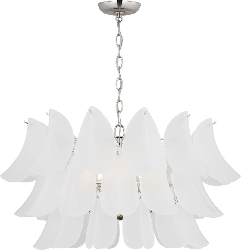 Visual Comfort Studio CC1825PN Five Light Chandelier, Polished Nickel/Polished Nickel