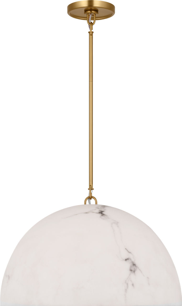 Visual Comfort Studio CP1481BBS One Light Pendant, Burnished Brass/Burnished Brass