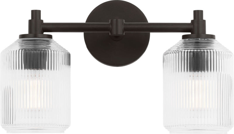 Visual Comfort Studio CV1092AI Two Light Bath, Aged Iroged Iron