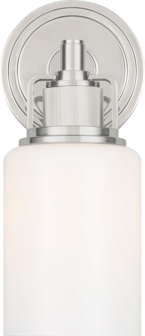 Visual Comfort Studio CV1111PN One Light Bath, Polished Nickel/Polished Nickel