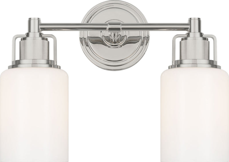 Visual Comfort Studio CV1112PN Two Light Bath, Polished Nickel/Polished Nickel