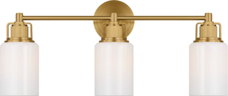 Visual Comfort Studio CV1113BBS Three Light Bath, Burnished Brass/Burnished Brass