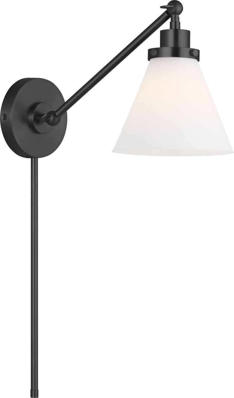 Visual Comfort Studio CW1121MBKMG One Light Wall Sconce, Midnight Black/Midnight Black