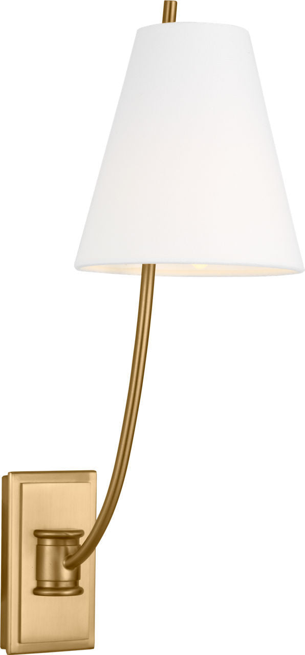 Visual Comfort Studio CW1431BBS One Light Wall Sconce, Burnished Brass/Burnished Brass