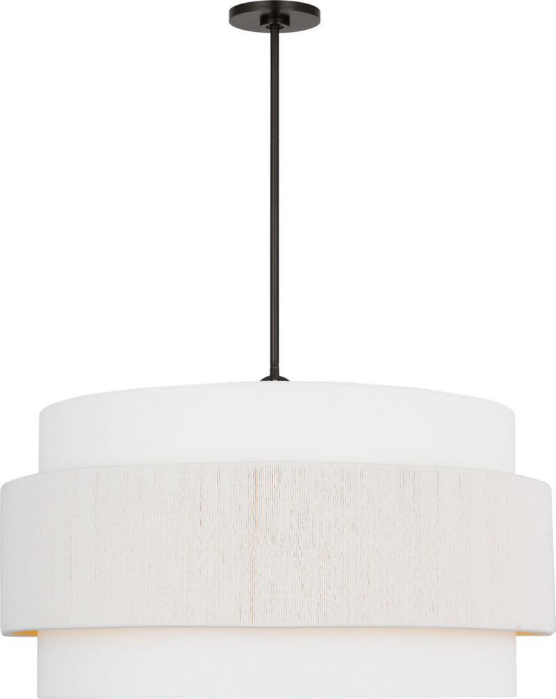 Visual Comfort Studio EP1196AI Six Light Hanging Shade, Aged Iroged Iron