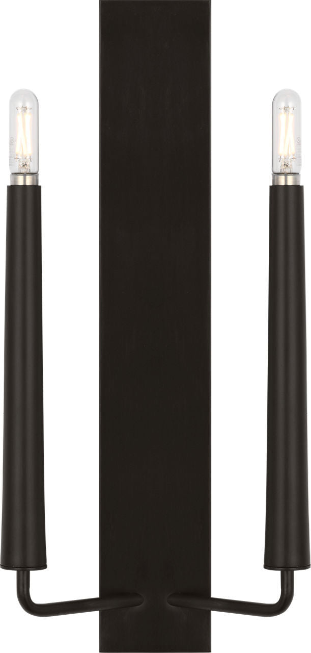 Visual Comfort Studio EW1252AI Two Light Wall Sconce, Aged Iroged Iron