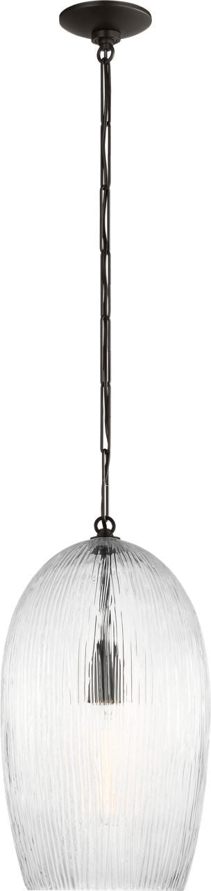Visual Comfort Studio HP1001AI One Light Pendant, Aged Iroged Iron