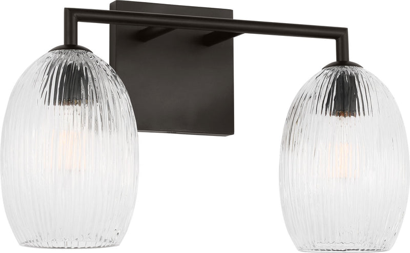 Visual Comfort Studio HV1002AI Two Light Bath, Aged Iroged Iron