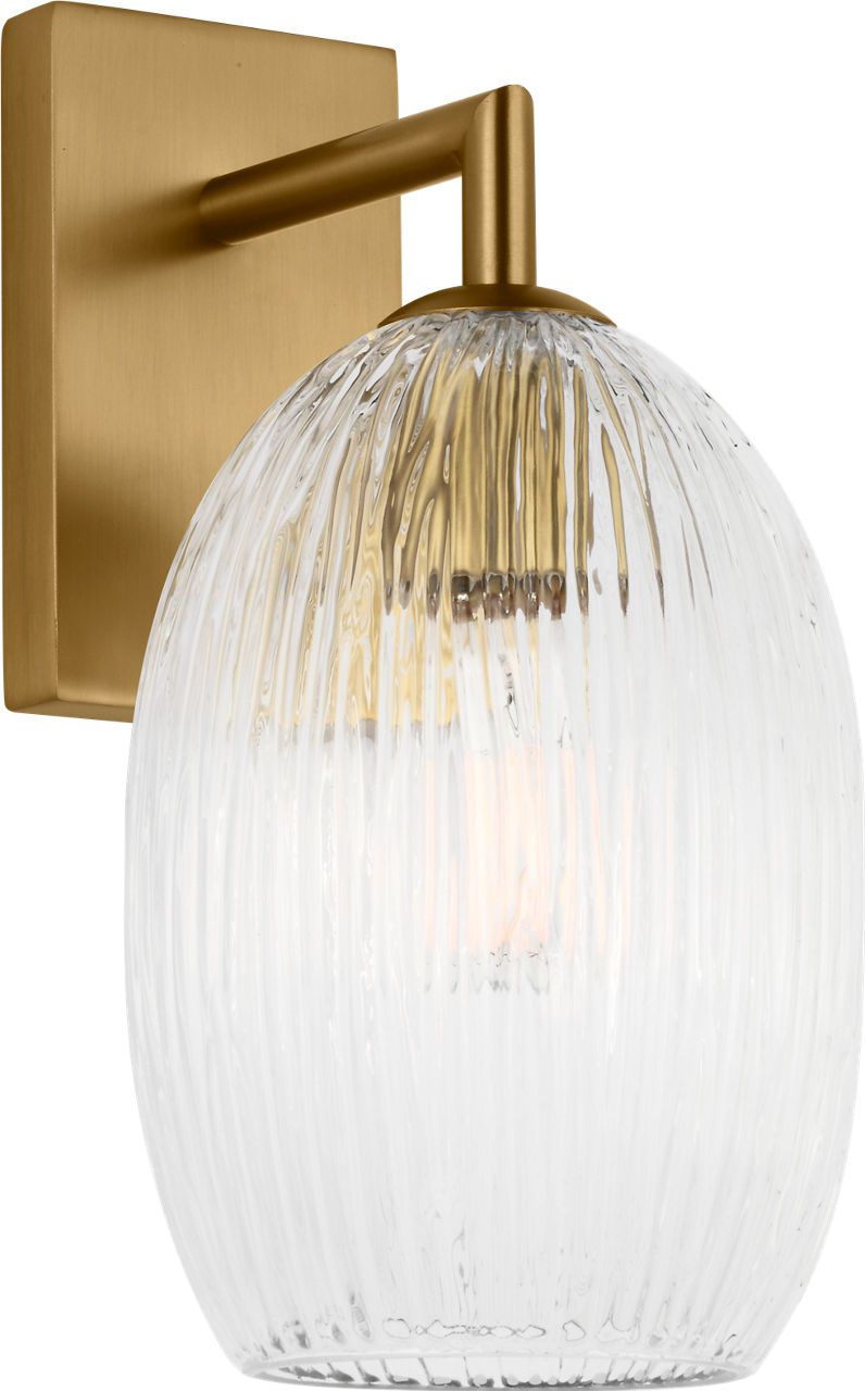 Visual Comfort Studio HW1001BBS One Light Wall Sconce, Burnished Brass/Burnished Brass