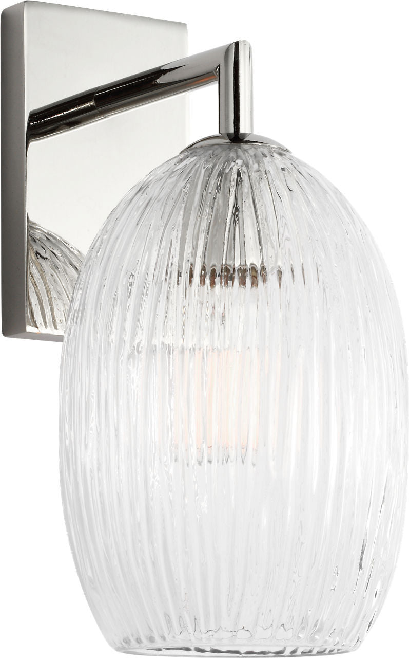 Visual Comfort Studio HW1001PN One Light Wall Sconce, Polished Nickel/Polished Nickel