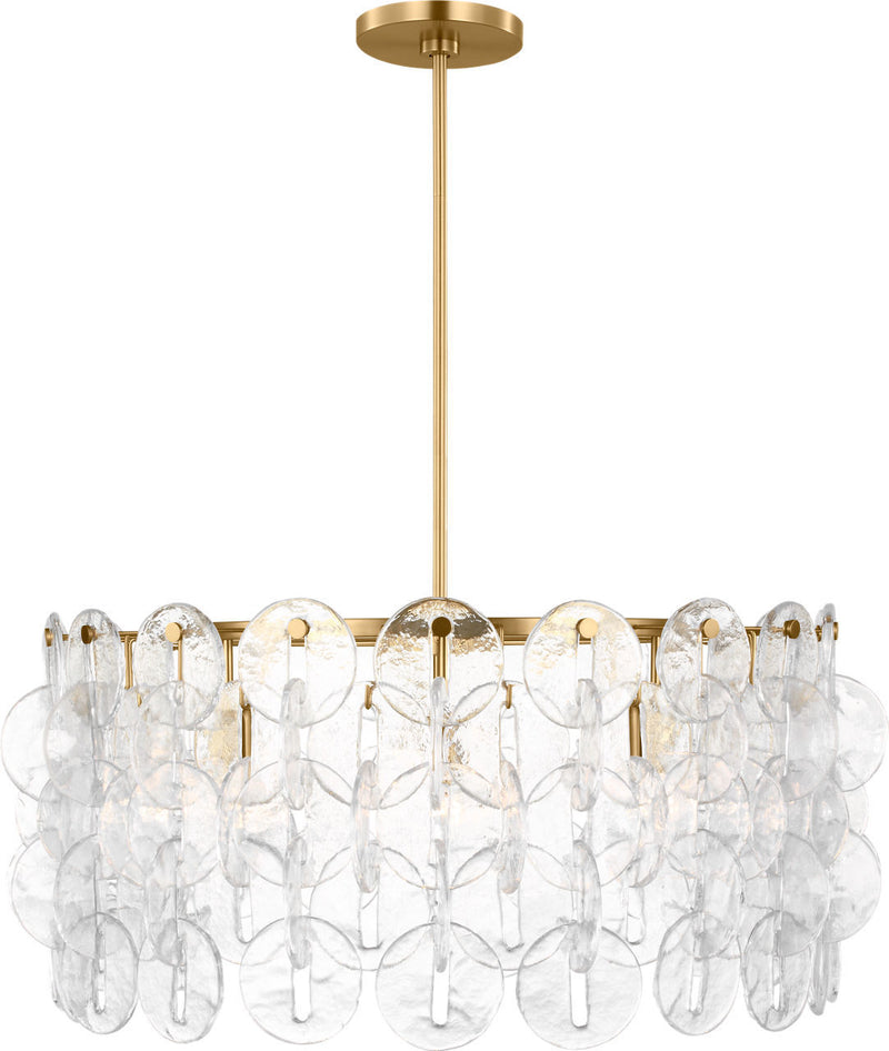 Visual Comfort Studio KSC1158BBS Eight Light Chandelier, Burnished Brass/Burnished Brass