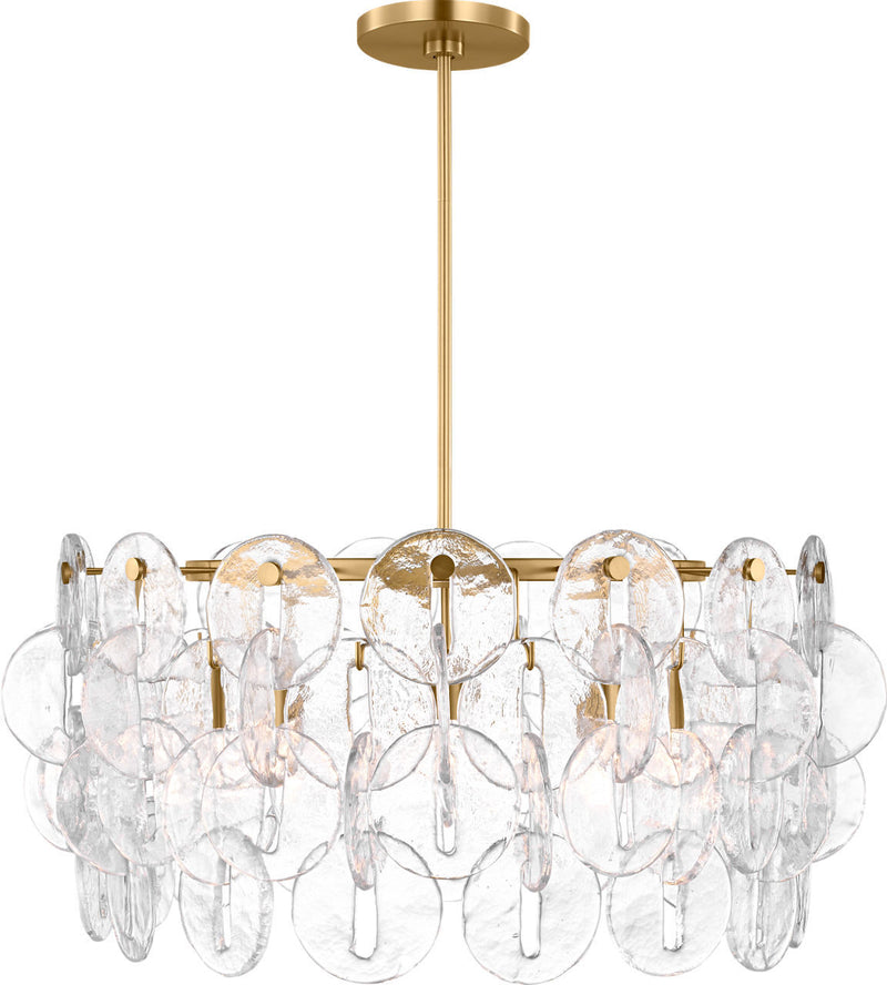 Visual Comfort Studio KSC1165BBS Five Light Chandelier, Burnished Brass/Burnished Brass