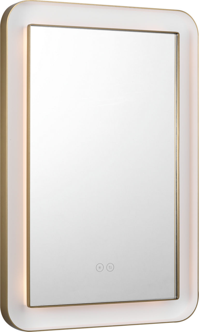Visual Comfort Studio KSMRIL107BBS LED Mirror, Burnished Brass/Burnished Brass