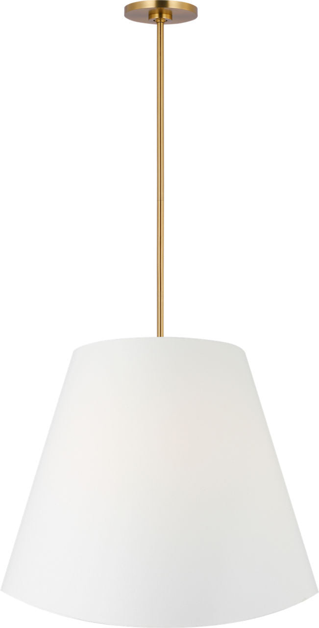 Visual Comfort Studio KSP1224BBS Four Light Hanging Shade, Burnished Brass/Burnished Brass