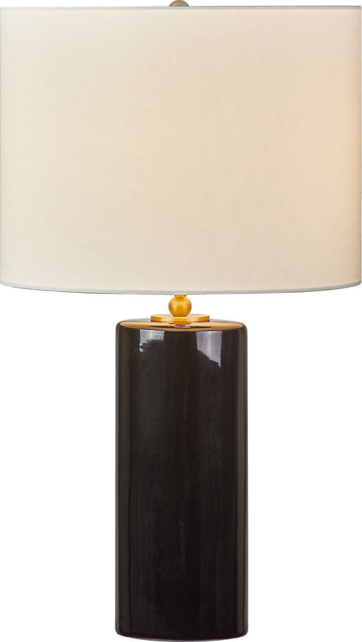 Visual Comfort Studio KST1241CBK One Light Table Lamp, Black Ceramic/Black Ceramic
