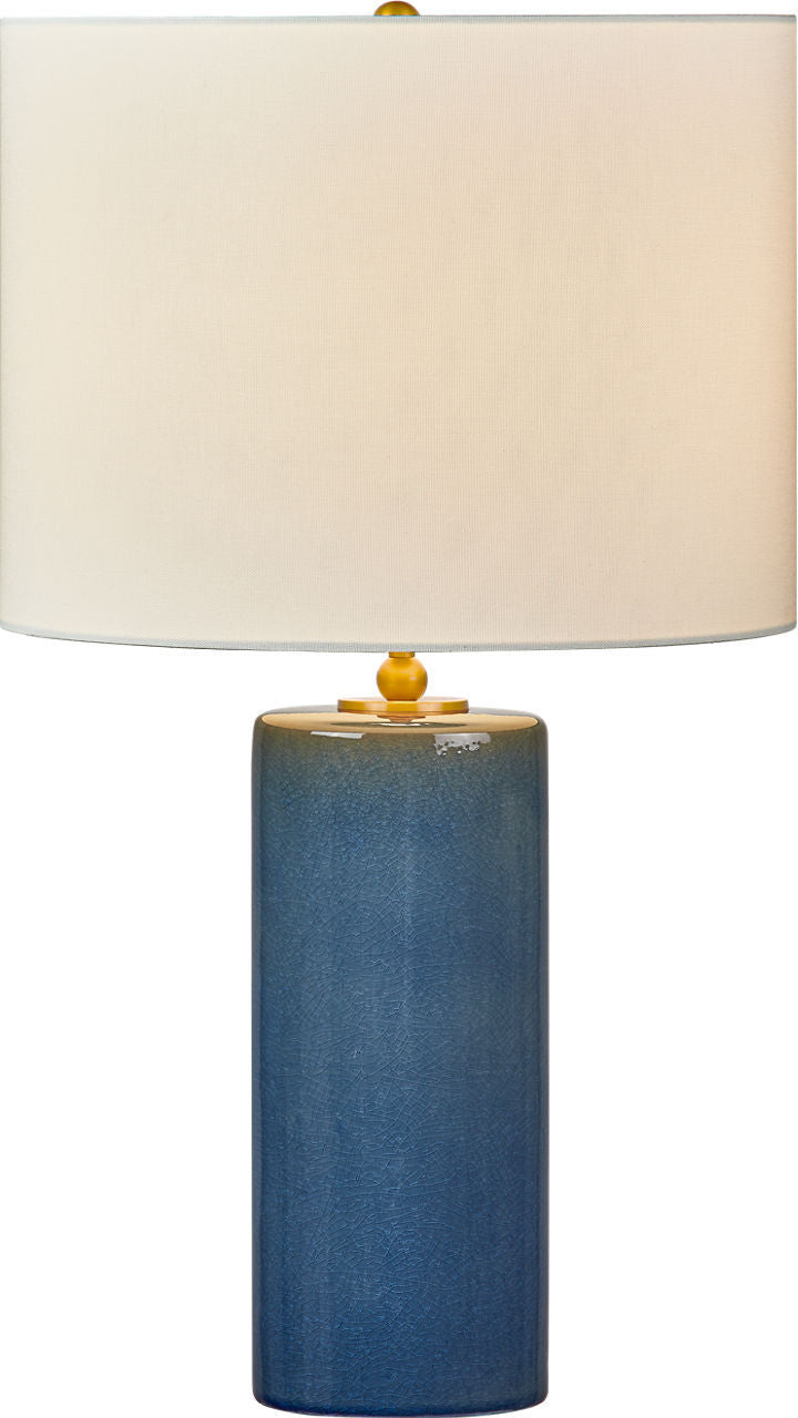 Visual Comfort Studio KST1241DOC One Light Table Lamp, Deep Ocean Crackle/Deep Ocean Crackle