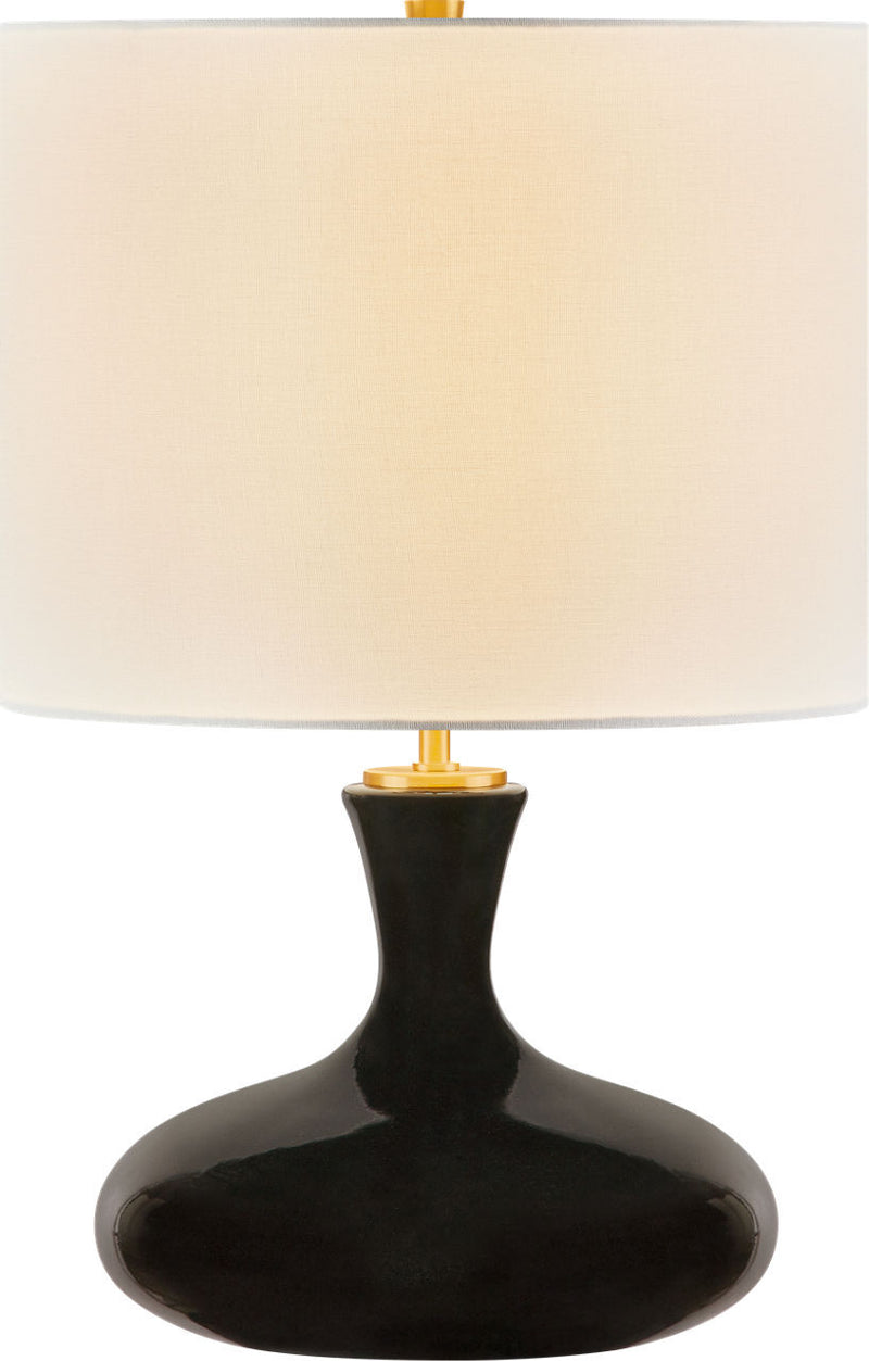 Visual Comfort Studio KST1251CBK One Light Table Lamp, Black Ceramic/Black Ceramic