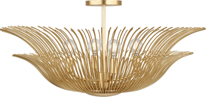 Visual Comfort Studio LXF1024GD Four Light Flush Mount, Gild/Gild