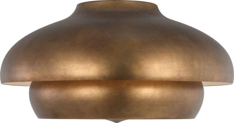 Visual Comfort Studio LXF1031VGD One Light Flush Mount, Vintage Gild/Vintage Gild