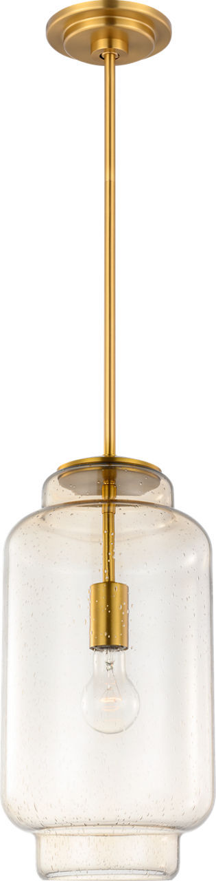 Visual Comfort Studio LXP1061BBS One Light Pendant, Burnished Brass/Burnished Brass
