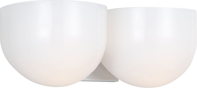 Visual Comfort Studio LXV1002PN Two Light Bath, Polished Nickel/Polished Nickel