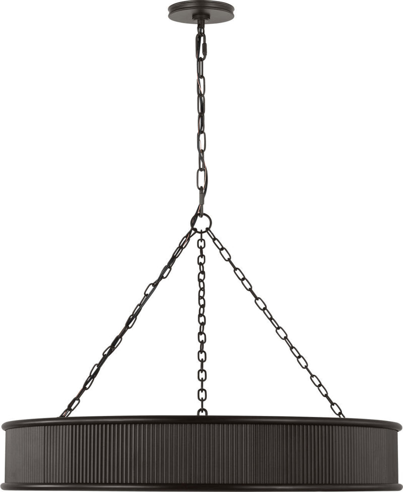 Visual Comfort Studio PCC1008AI Eight Light Chandelier, Aged Iroged Iron