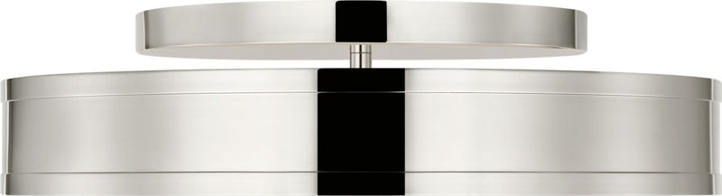 Visual Comfort Studio PCF1041PN LED Semi Flush Mount, Polished Nickel/Polished Nickel