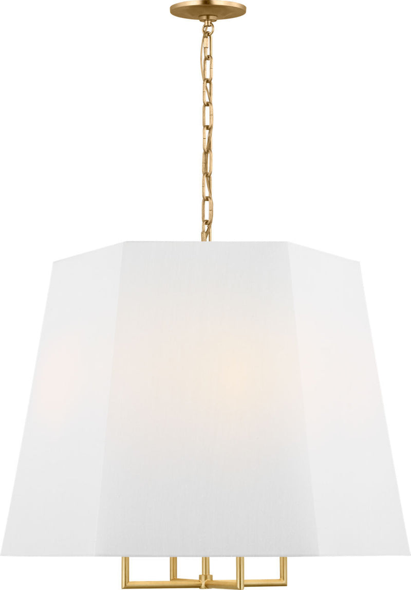 Visual Comfort Studio PCP1004GD Four Light Hanging Shade, Gild/Gild
