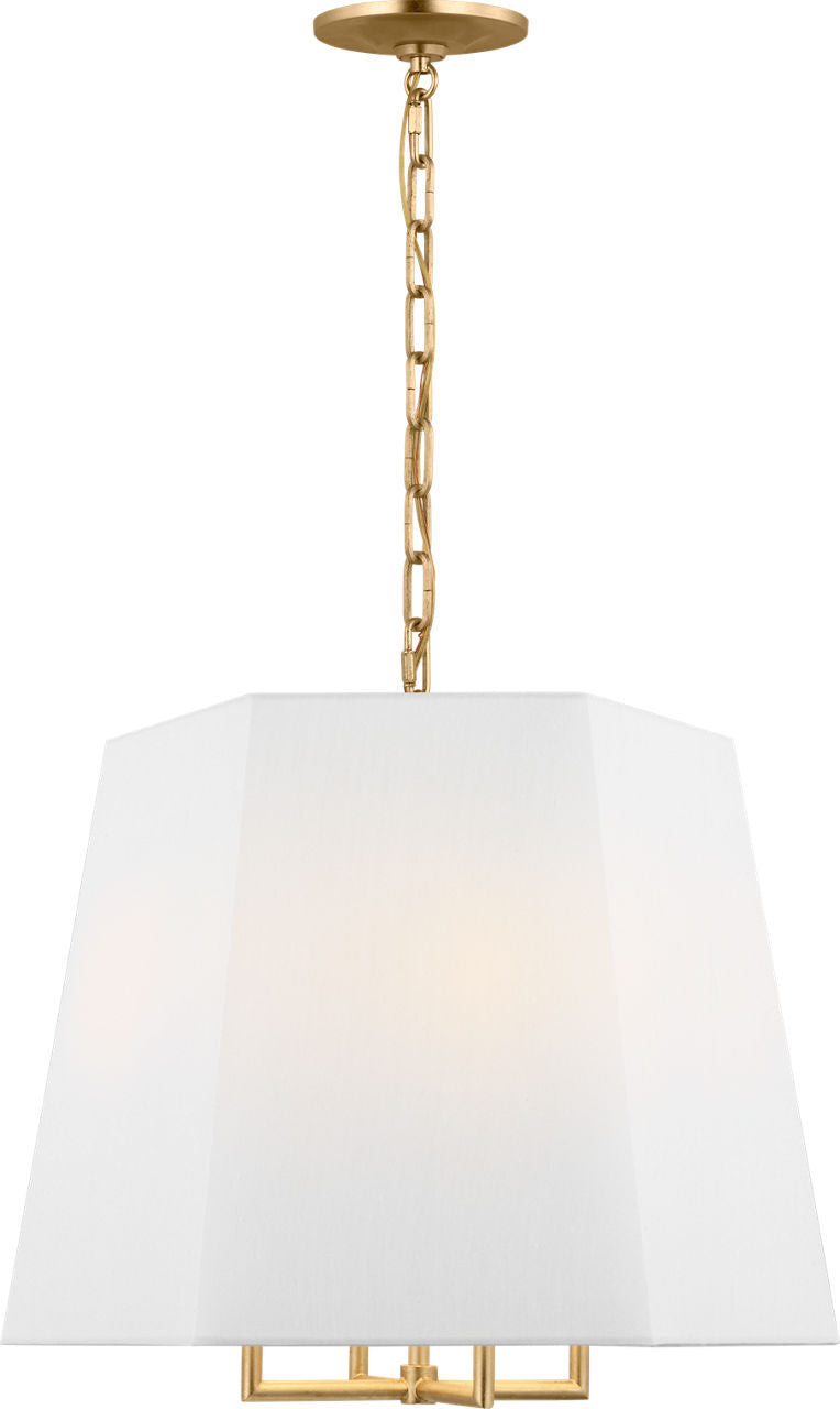 Visual Comfort Studio PCP1024GD Four Light Hanging Shade, Gild/Gild