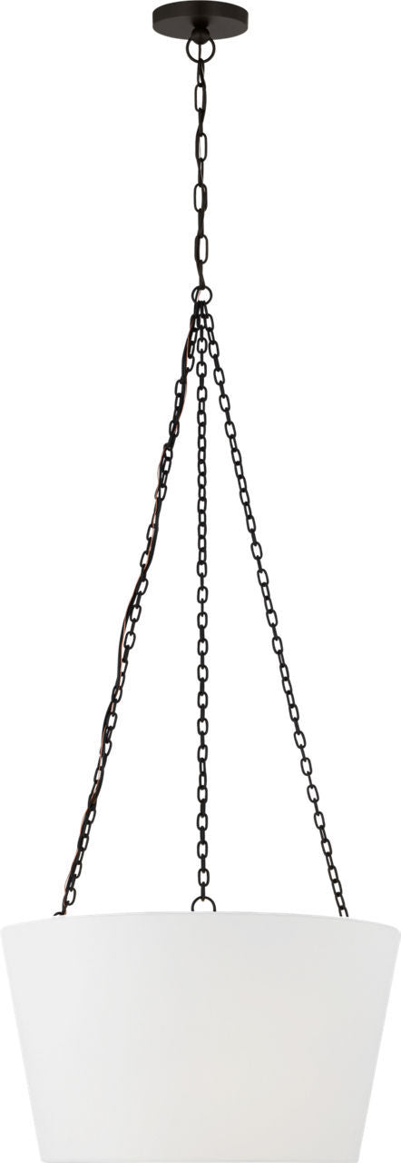Visual Comfort Studio PCP1033AI Three Light Hanging Shade, Aged Iroged Iron