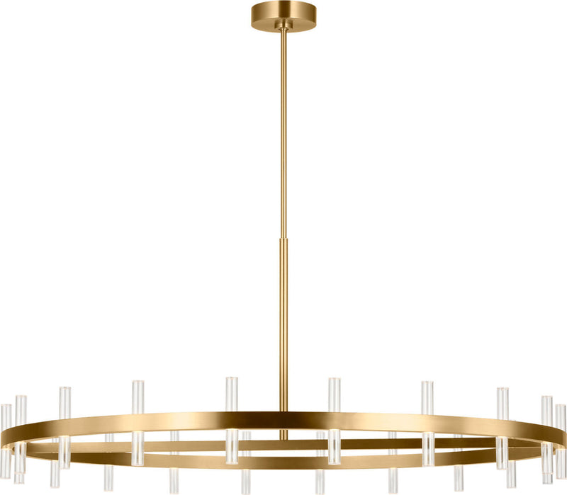 Visual Comfort Studio SLC10940BBS LED Chandelier, Burnished Brass/Burnished Brass