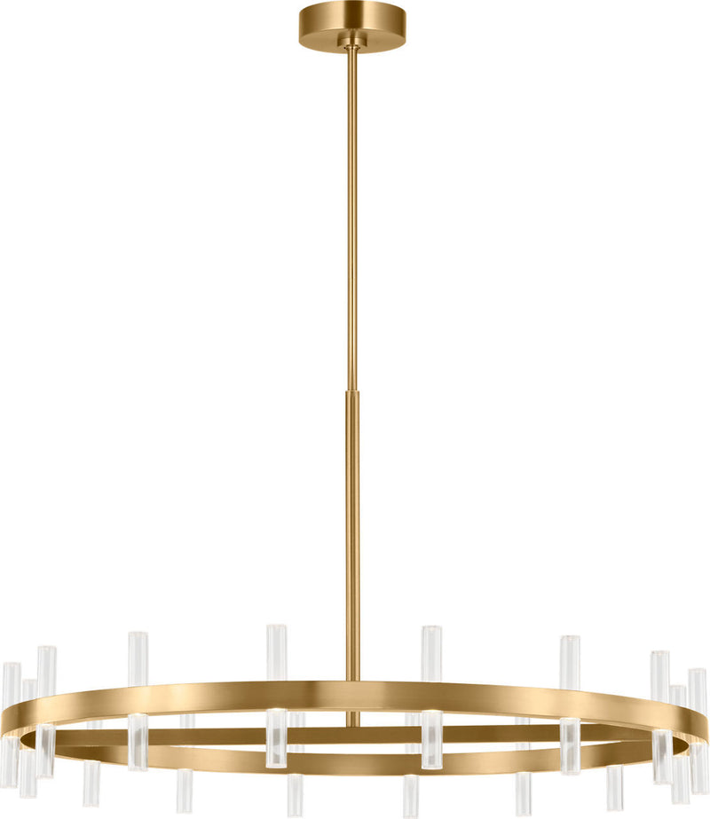 Visual Comfort Studio SLC11032BBS LED Chandelier, Burnished Brass/Burnished Brass