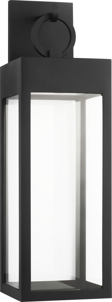 Visual Comfort Studio SLO1401TXB LED Wall Lantern, Textured Black/Textured Black