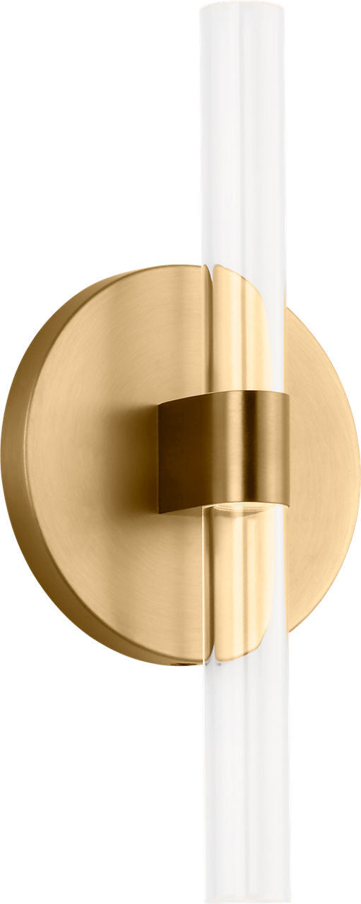 Visual Comfort Studio SLW1082BBS LED Wall Sconce, Burnished Brass/Burnished Brass