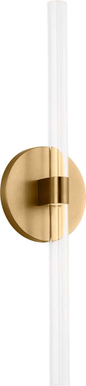 Visual Comfort Studio SLW1092BBS LED Wall Sconce, Burnished Brass/Burnished Brass