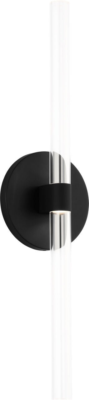 Visual Comfort Studio SLW1092MBK LED Wall Sconce, Midnight Black/Midnight Black