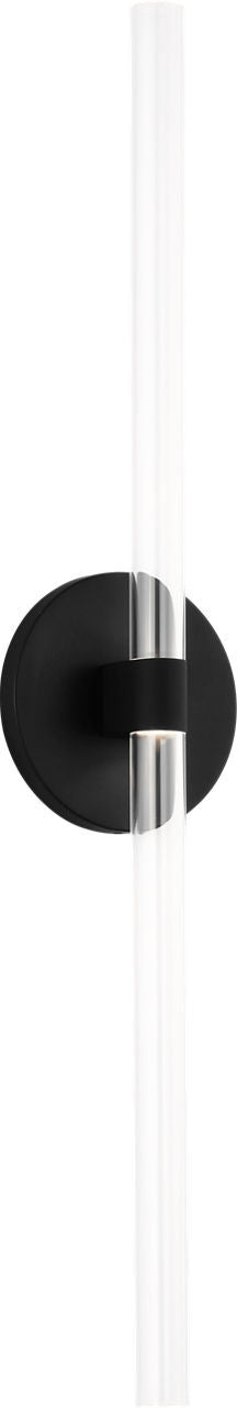 Visual Comfort Studio SLW1102MBK LED Wall Sconce, Midnight Black/Midnight Black
