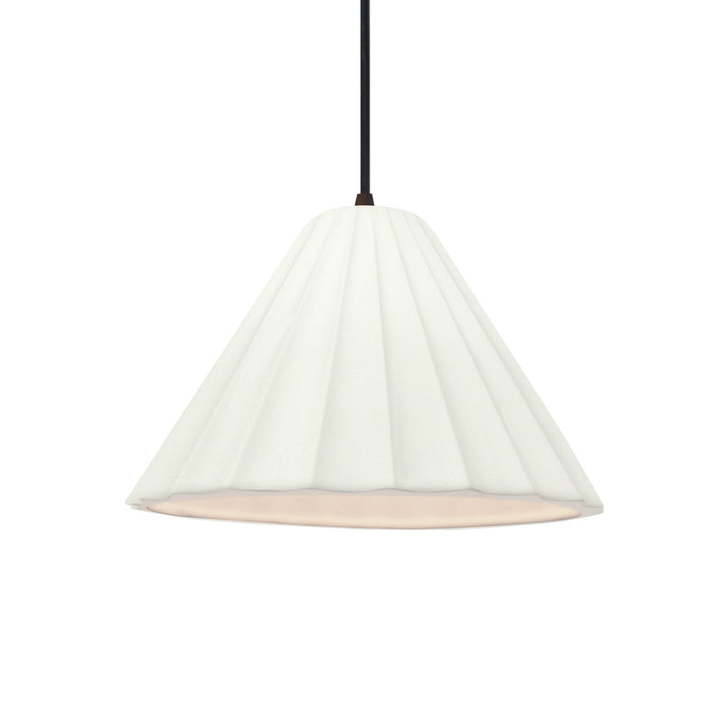 Justice Designs CER-6600-BIS-MBLK-BKCD One Light Pendant, Matte Black