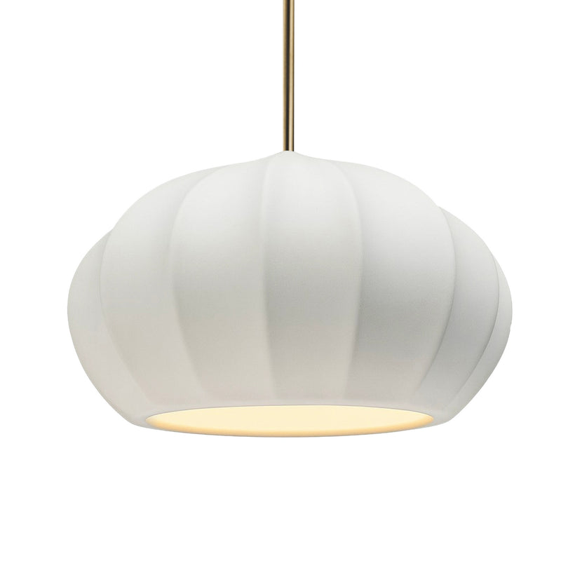 Justice Designs CER-6605-BIS-ABRS-RIGID One Light Pendant, Antique Brass