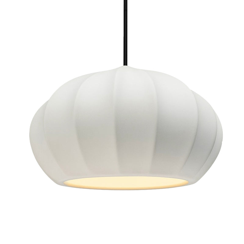 Justice Designs CER-6605-BIS-CROM-BKCD One Light Pendant, Polished Chrome