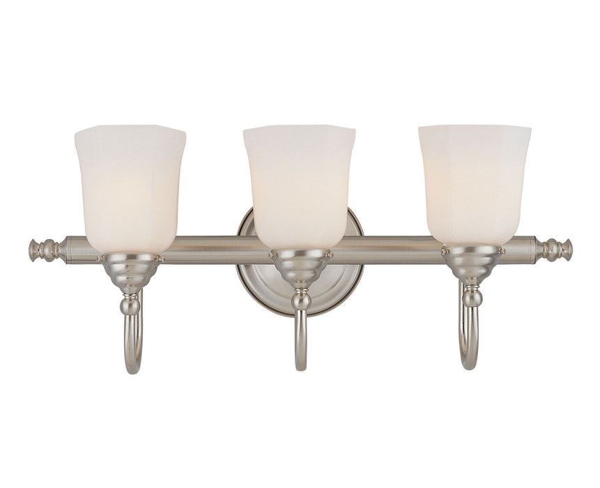 Savoy House 8-1062-3-SN Three Light Bath Bar, Satin Nickel