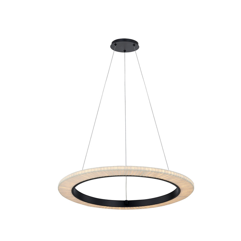Justice Designs FAB-8332-CREM-MBLK LED Pendant, Matte Black