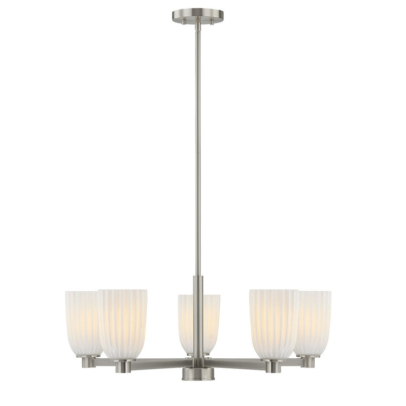 Savoy House 1-1246-5-SN Five Light Chandelier, Satin Nickel