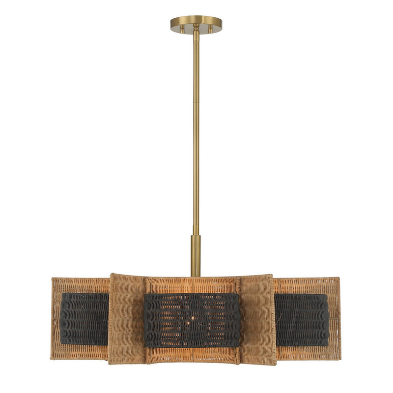 Savoy House 1-1466-6-322 Six Light Chandelier, Warm Brass