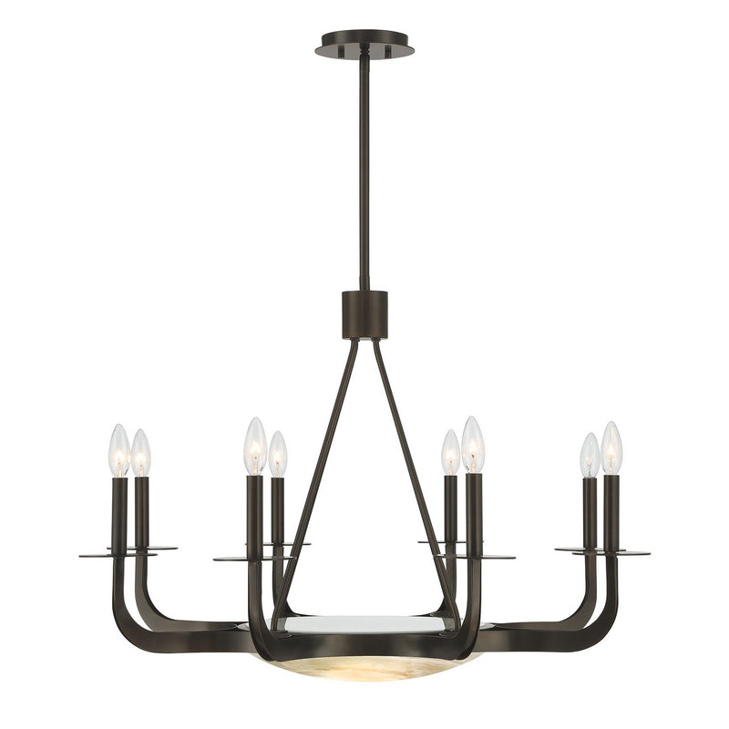 Savoy House 1-1487-9-15 Nine Light Chandelier, Mediterranean Bronze