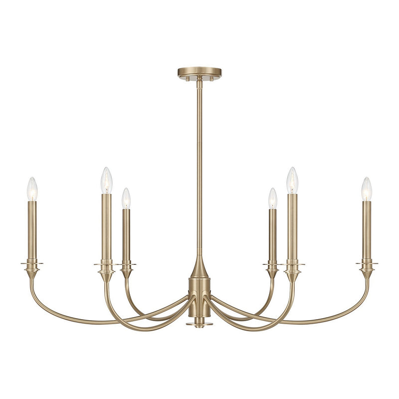 Savoy House 1-1500-6-127 Six Light Chandelier, Noble Brass