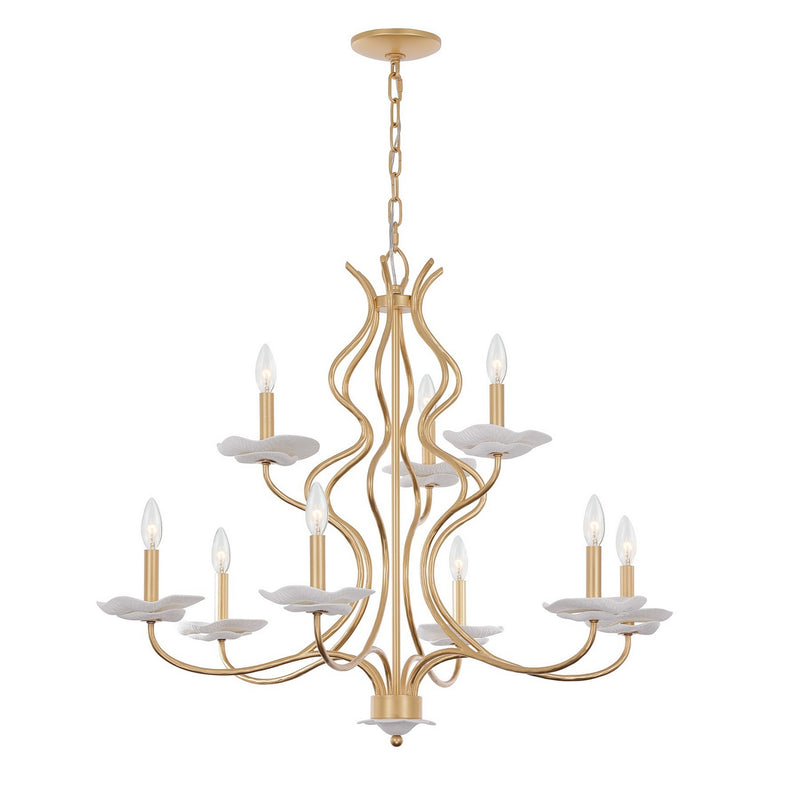Savoy House 1-2990-9-38 Nine Light Chandelier, Royal Gold
