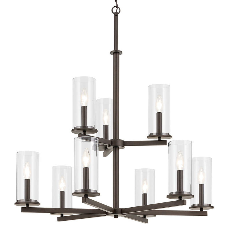 Kichler 44014OZ Nine Light Chandelier, Olde Bronze